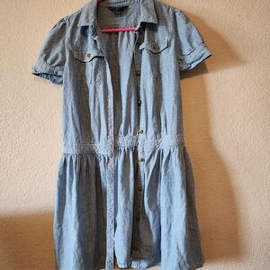 Polo Ralph Lauren Light Blue Denim Button-Up Dress